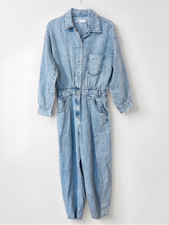 Zara Pants - Zara Light Blue Denim Jumpsuit
